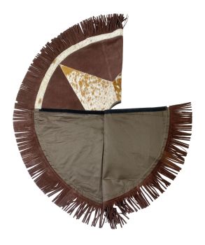 Showman Cowhide Leather Christmas Tree Skirt - Western Star #3